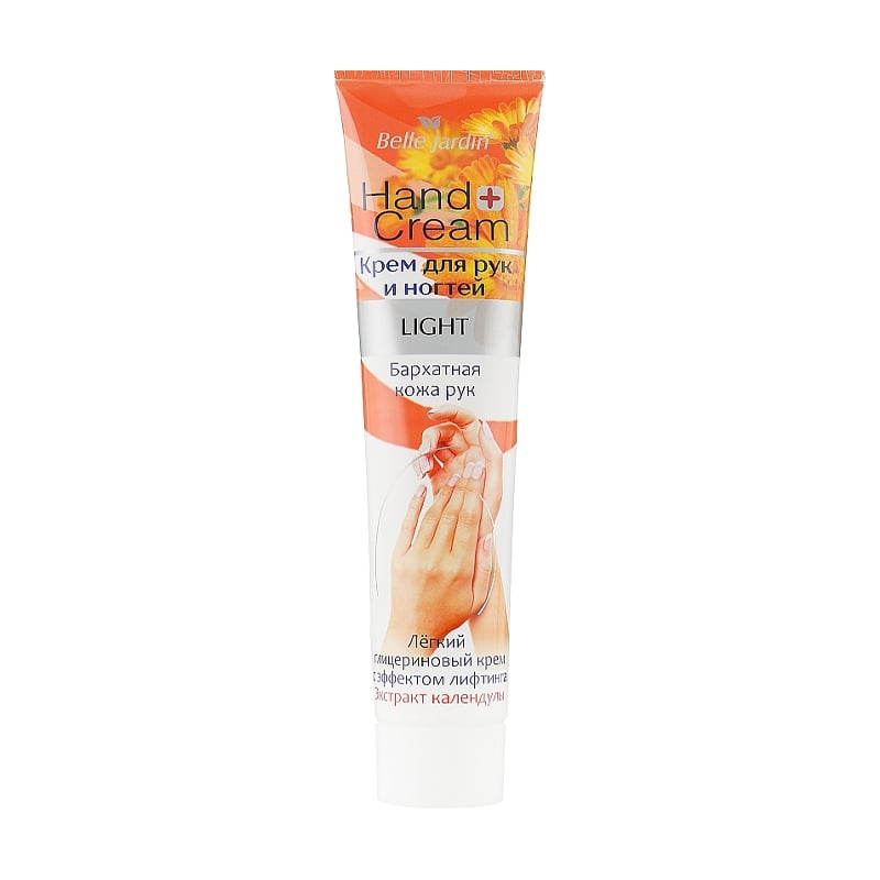 Крем для рук та нігтів Belle Jardin Hand Cream Light Оксамитова шкіра, з екстрактом календули, 125 мл
